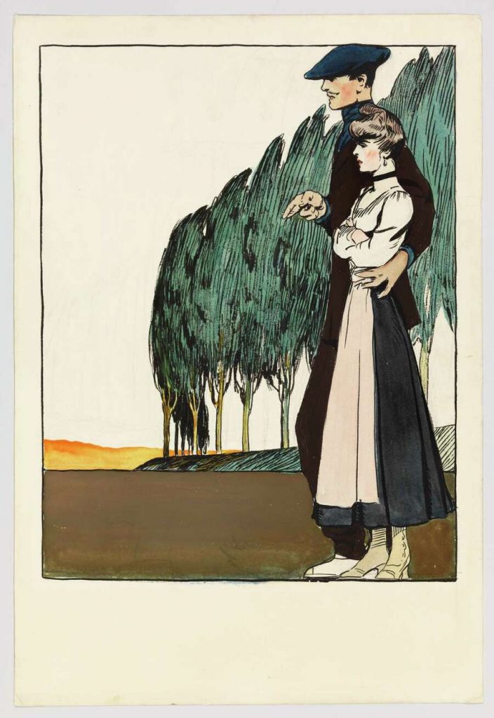hopper illustrations: Edward Hopper, Couple Near Poplars, 1906, Whitney Museum of American Art, New York, NY, USA. Times Union.
