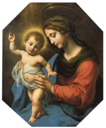 Italian artists food names: Carlo Dolci, Madonna and Child, c. 1660/70 CE. Kunsthistorisches Museum Vienna, Gemäldegalerie. Image via Wikimedia Commons.