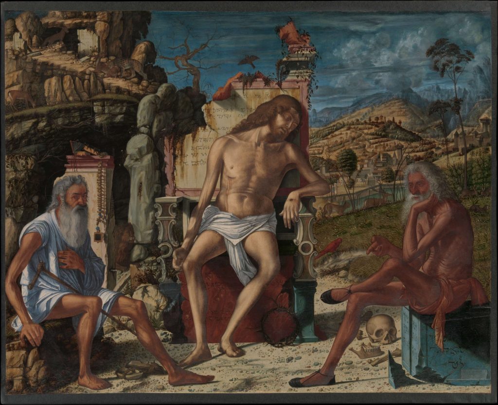 Italian artists food names: Vittore Carpaccio, The Meditation on the Passion. c. 1490. Metropolitan Museum of Art, New York.