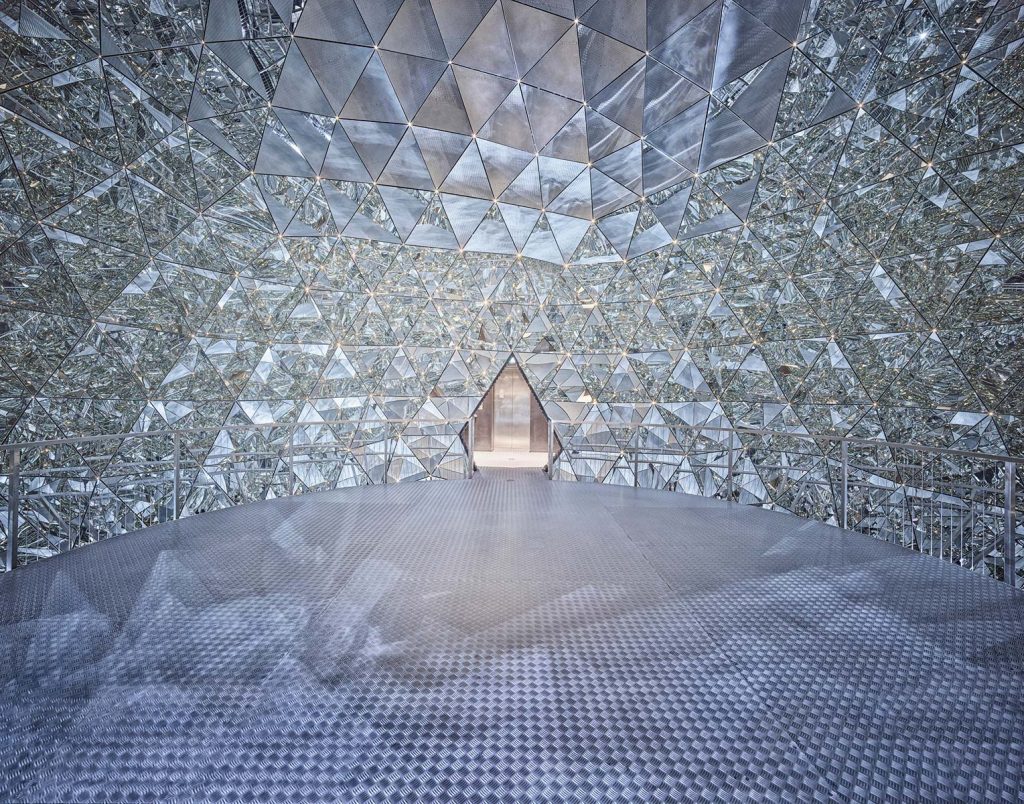 swarovski crystals: Sir Richard Buckminster Fuller, Crystal Dome, Kristallwelten Wattens, Wattens, Austria. Museum’s website.

