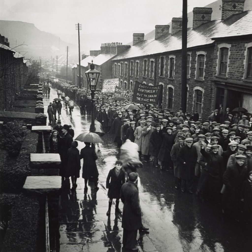 refugee artists wales: Refugee Artists in Wales: Edith Tudor Hart, Unemployed Workers Demonstration, Trealaw, South Wales, 1935, National Library of Wales, Aberystwyth, Wales, UK.
