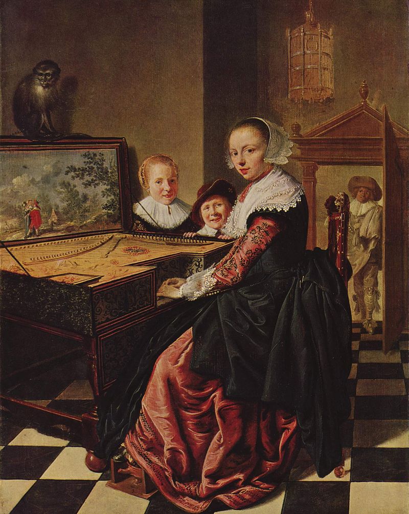 judith leyster: Jan Miense Molenaer A Woman Playing the Virginal, c.1637, Rijksmuseum, Amsterdam