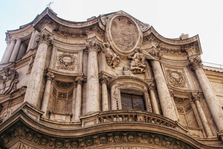 Francesco Borromini: Francesco Borromini, San Carlo alle Quattro Fontane, upper frontal façade, Rome, Italy. Through Eternity.
