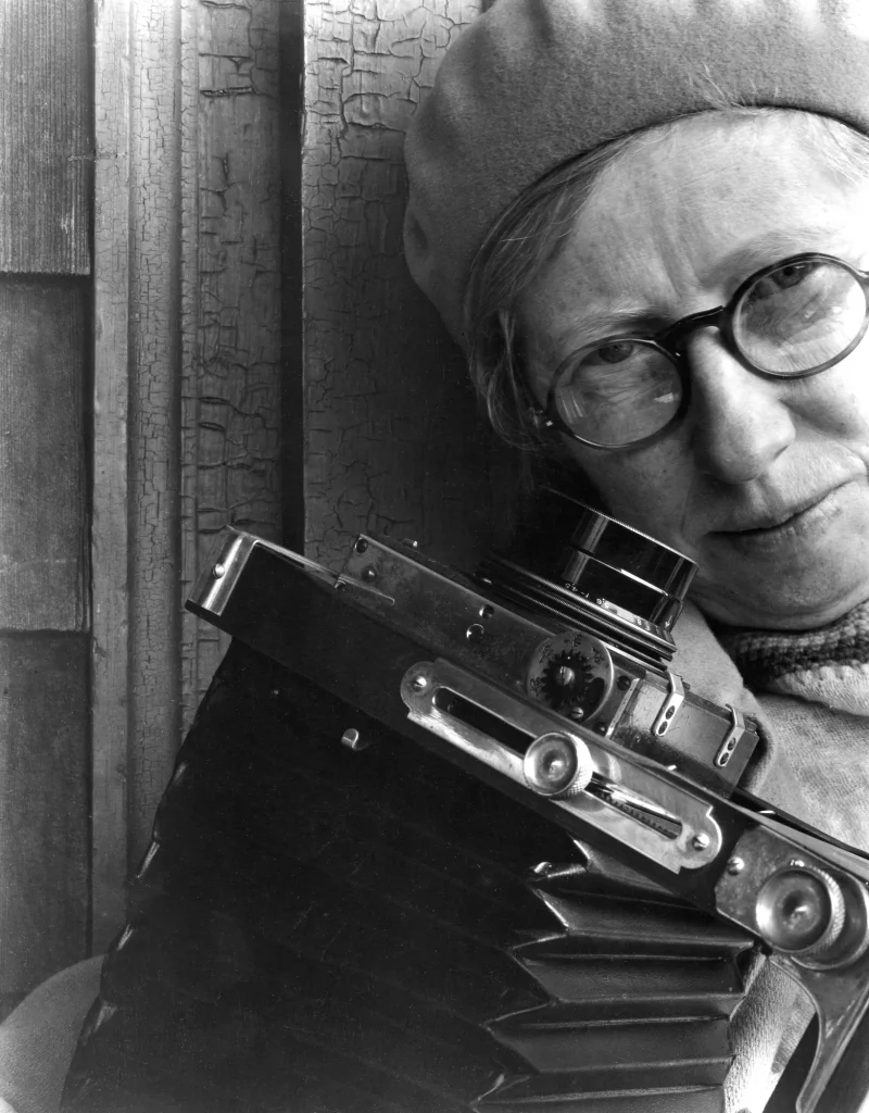 female photographers: Female photographers: Imogen Cunningham, Self-Portrait With Camera, late 1920s. Artist’s website.
