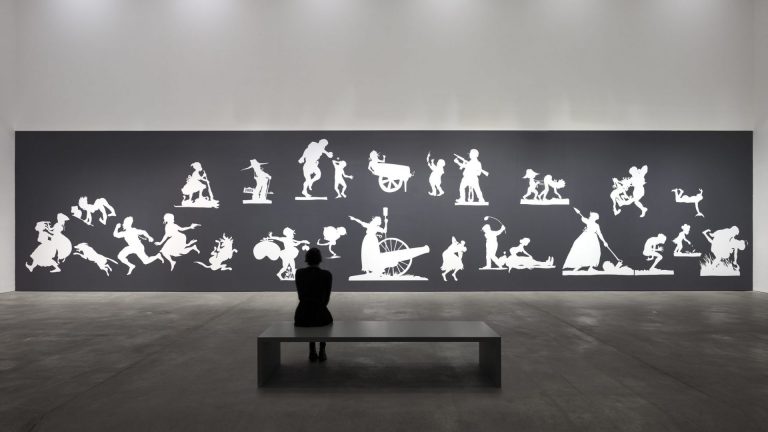 Black Female Artists: Installation view: Kara Walker, THE SOVEREIGN CITIZENS SESQUICENTENNIAL CIVIL WAR CELEBRATION, 2020. Photo by Timo Ohler. Courtesy of Sprüth Magers Gallery.
