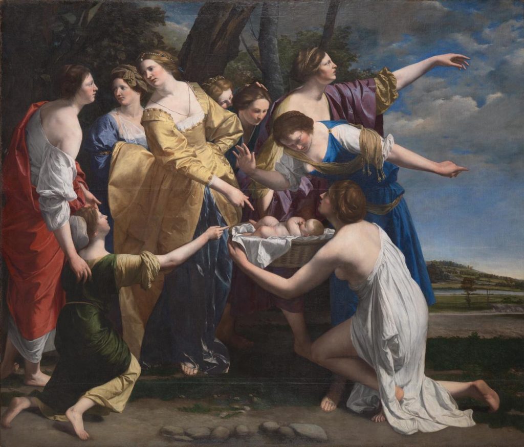 powerful women in painting: Powerful Women in Painting: Orazio Gentileschi, The Finding of Moses, ca. 1633, The National Gallery, London, UK.
