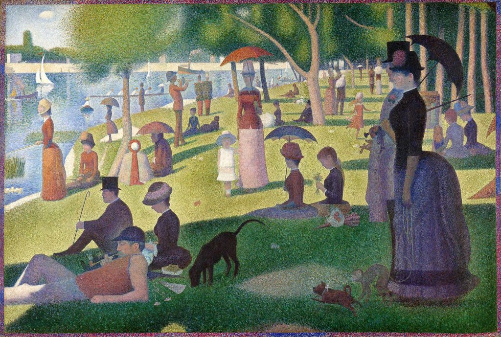 Relaxing painting: Relaxing Paintings: George Seurat, A Sunday on La Grande Jatte, 1884-86, Art Institute of Chicago, Chicago, IL, USA. Wikimedia Commons (public domain).

