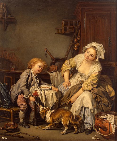 Constance Mayer: Jean-Baptiste Greuze The Spoiled Child, 1760s, The Hermitage, St Petersburg, Russia