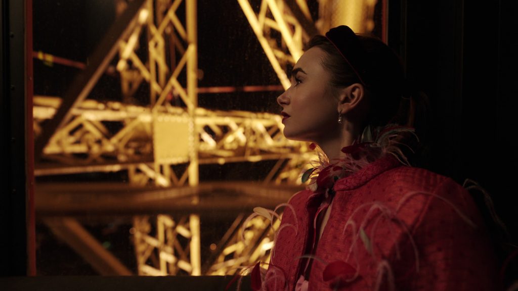 Emily in Paris: Reference to the Eiffel Tower from Emily in Paris, S3E01, released by Netflix.
