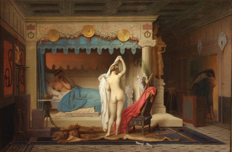 king Candaules: Jean-Léon Gérôme, King Candaules, 1858, The Dahesh Museum of Art, New York, USA.
