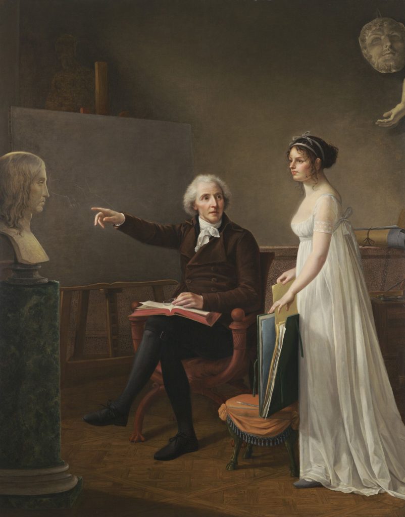Constance Mayer: Constance Mayer, Self Portrait with her Father, 1801