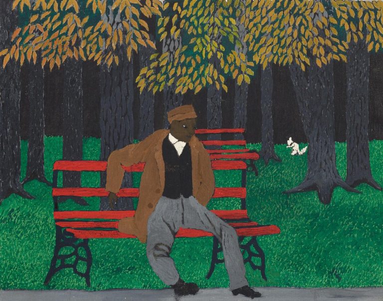 Horace Pippin: Horace Pippin, The Park Bench, 1946, Philadelphia Museum of Art, PA, USA.
