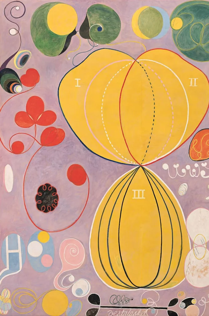 the other side: Hilma af Klint, Group IV, The Ten Largest, No. 7, Adulthood, 1907, Guggenheim Museum, New York City, NY, USA.
