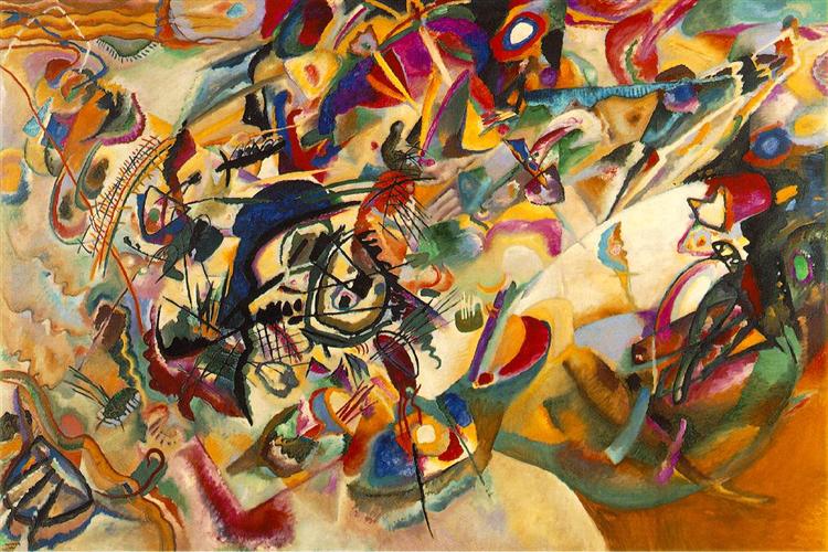 abstract expressionism quiz: Vassily Kandinsky, Composition VII, 1913, www.wikiart.org/fr/vassily-kandinsky/composition-vii-1913