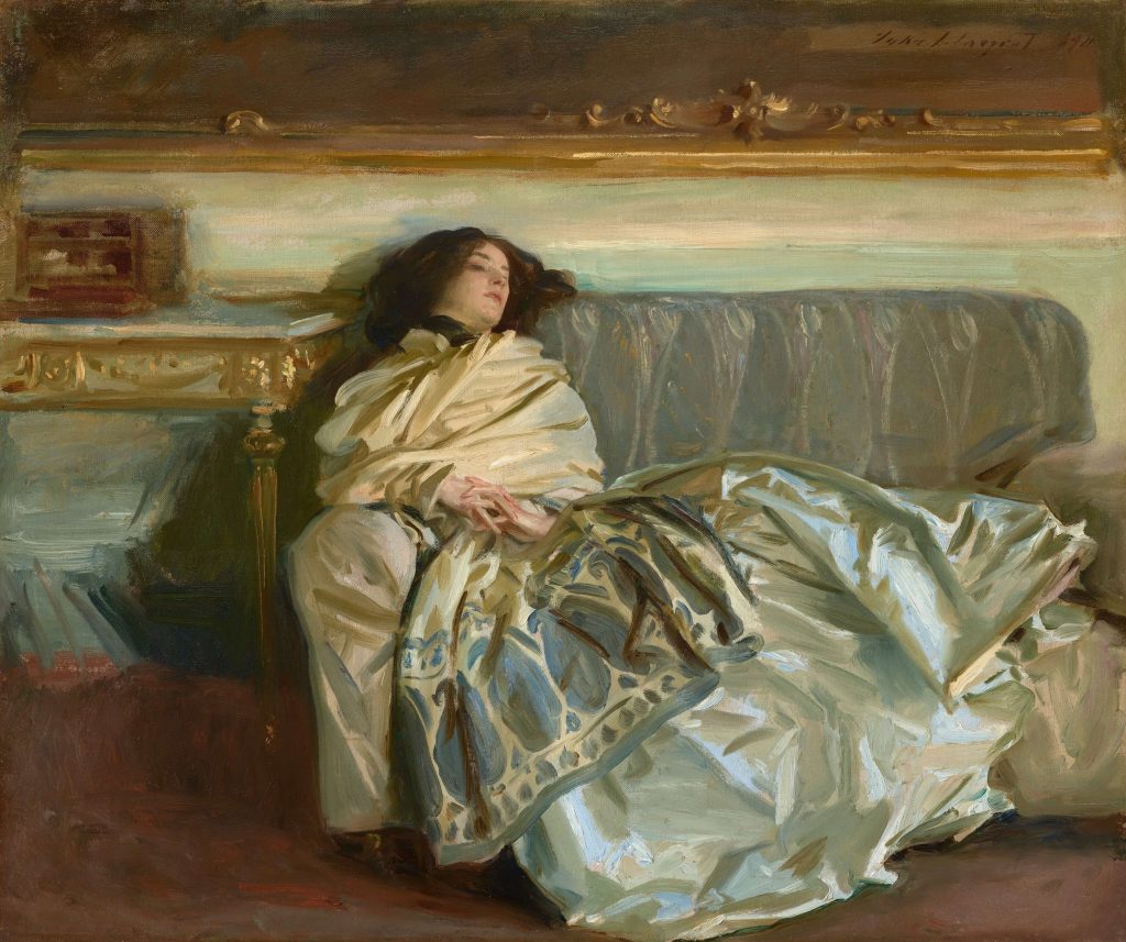 John Singer Sargent fun facts: Six Things You Might Not Know About John Singer Sargent: John Singer Sargent, Nonchaloir (Repose), 1911, National Gallery of Art, Washington, DC, USA. Museum’s website.
