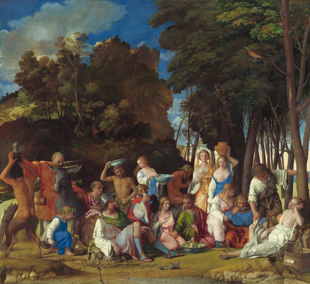 Relaxing painting: Relaxing Paintings: Giovanni Bellini and Titian, Feast of the Gods, 1514, National Gallery of Art, Washington, DC, USA.
