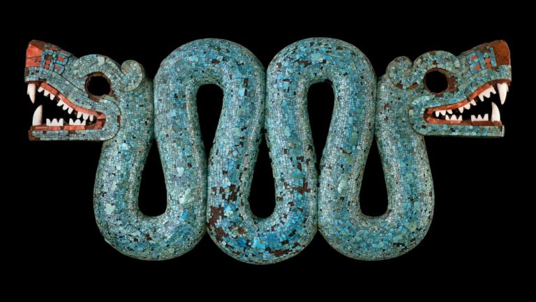 Double-Headed Serpent: Double-Headed Serpent, ca 1400-1521, mosaic on wood, British Museum, London, UK.
