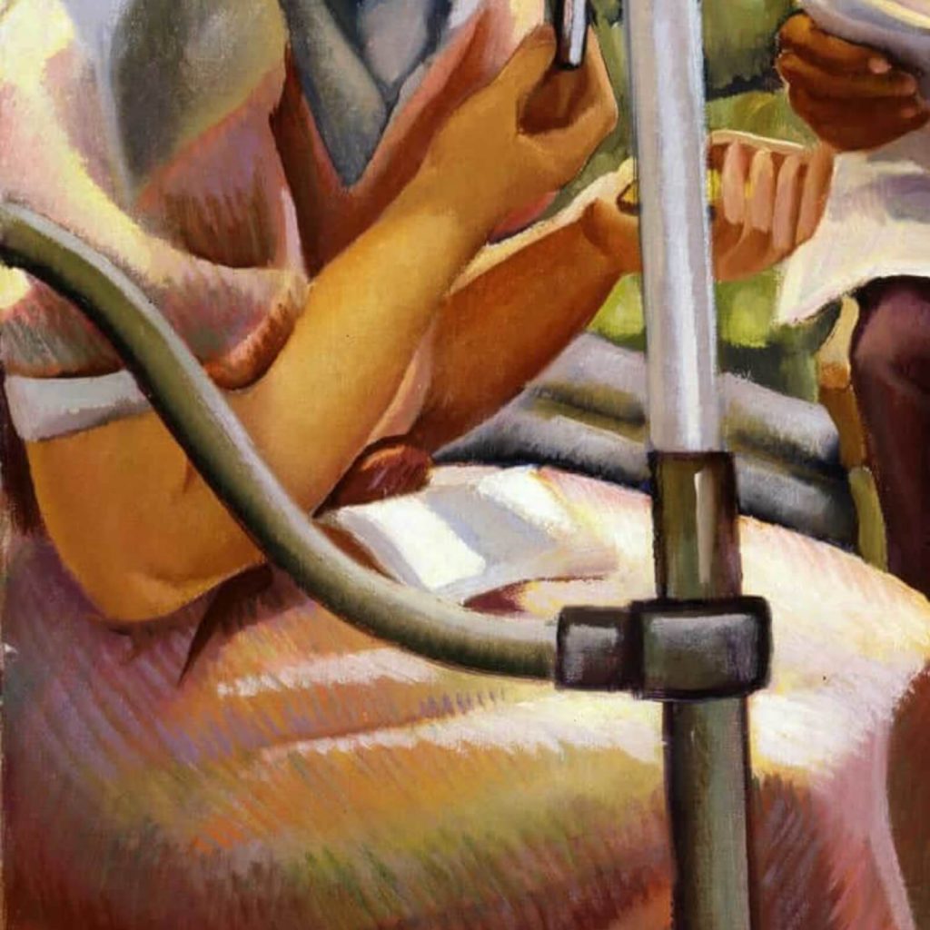 Lily Furedi: Lily Furedi, Subway, 1934, Smithsonian American Art Museum, Washington, DC, USA. Detail.
