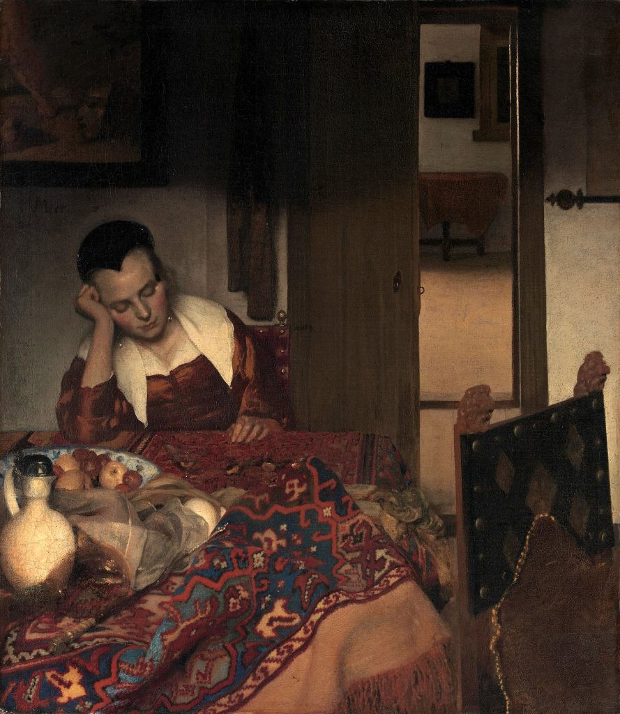 Maria de Knuijt: Johannes Vermeer, A Maid Asleep, c. 1657, The Metropolitan Museum of Art, New York, NY, USA.
