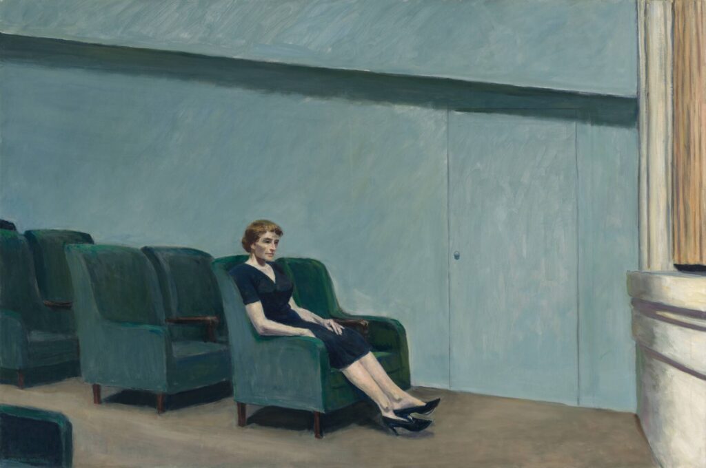 edward hopper cinema: Edward Hopper, Intermission, 1963, San Francisco Museum of Modern Art, San Francisco. CA, USA.
