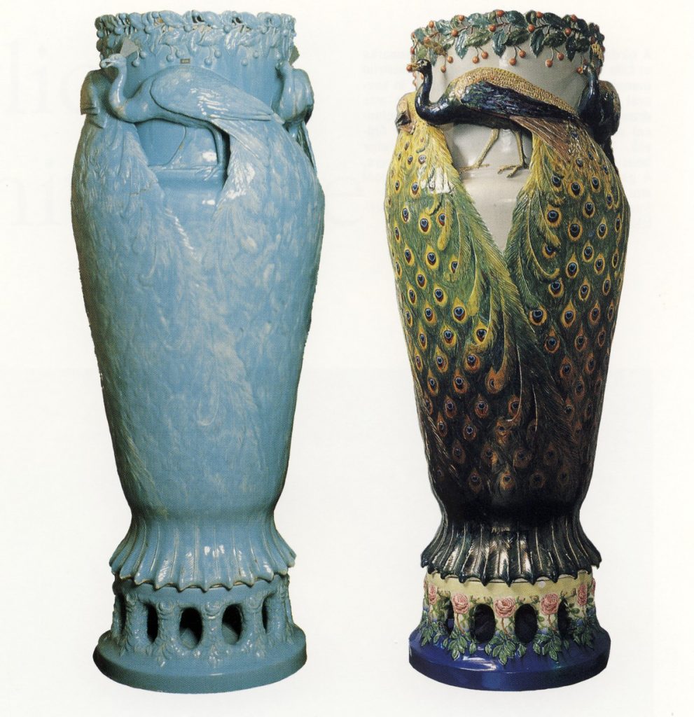 Anna Boberg: Anna Boberg, Two Peacock Vases. Wikimedia Commons (public domain).
