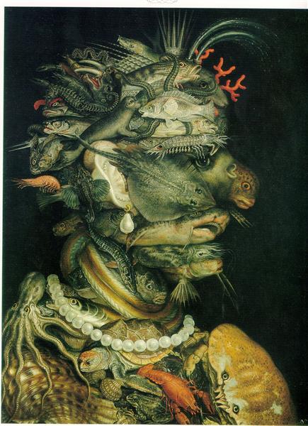 Surrealism 101: Giuseppe Arcimboldo, Water, 1566, Kunsthistorisches Museum, Vienna, Austria.
