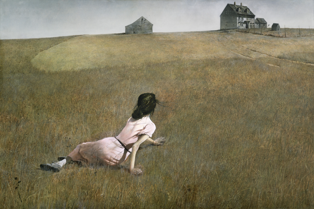 Andrew Wyeth: Andrew Wyeth’s Christina’s World, 1948, Museum of Modern Art, New York, NY, USA. Detail.
