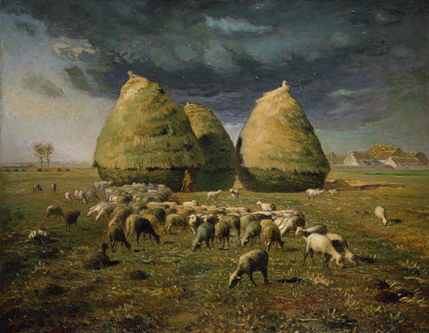 Jean Francois Millet: Jean Francois Millet, Haystacks, Autumn, 1874, Metropolitan Museum of Art, New York, NY, USA.
