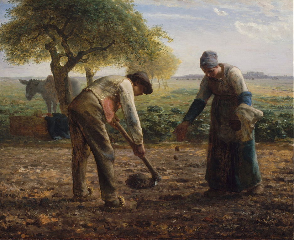 Jean Francois Millet: Jean Francois Millet, Potato Planters, 1861, Museum of Fine Arts, Boston, MA, USA.
