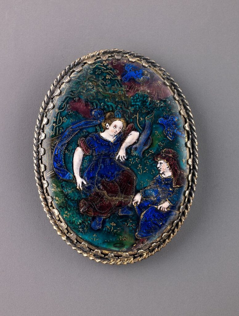 Suzanne de Court: Suzanne de Court, watchcase cover: Pomona and Vertumnus, first quarter of 17th century, Metropolitan Museum of Art, New York, NY, USA.
