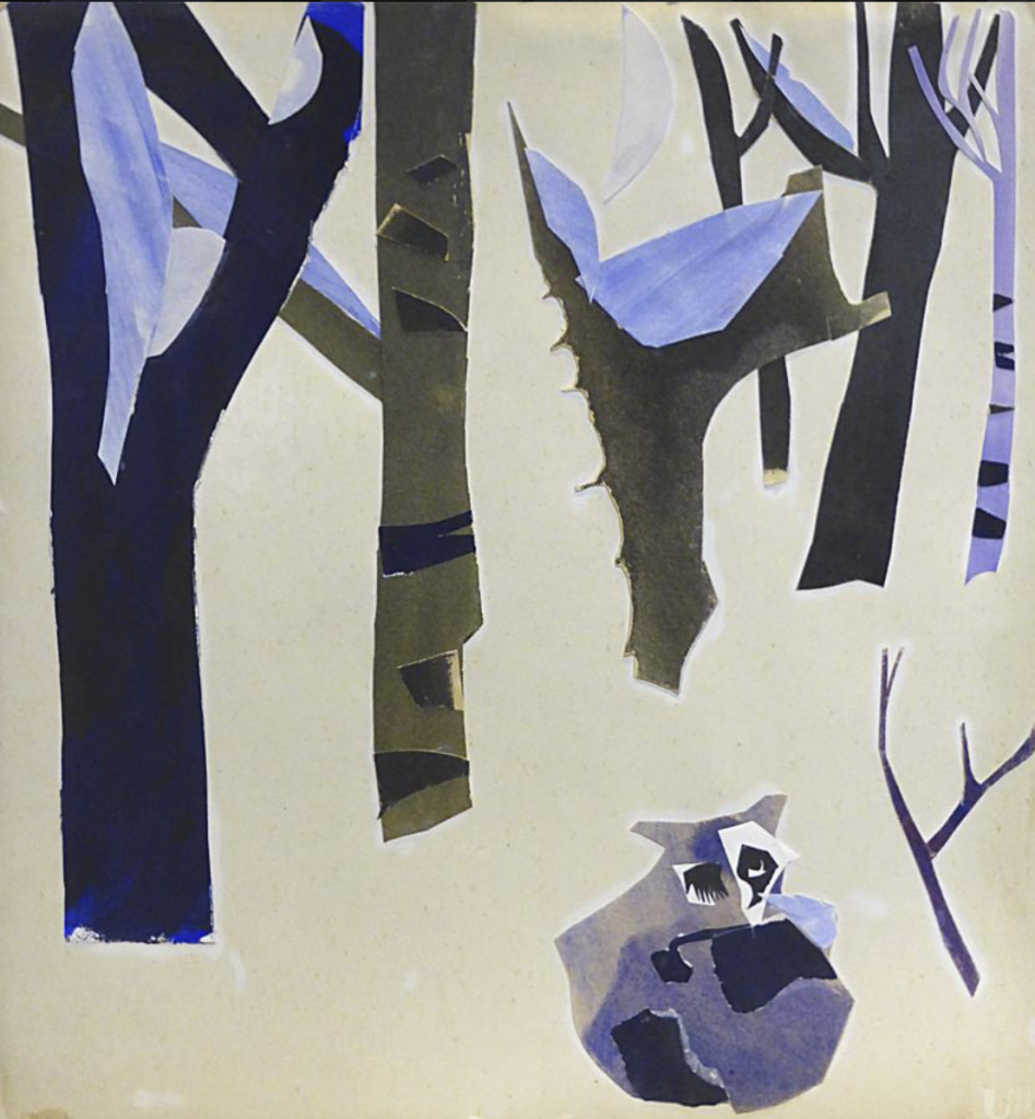 Ada Rybachuk: Ada Rybachuk, illustration for Nenets Folk Tale Man and Dog, 1957, Kyiv: Dytvydav, Ukraine. UU Archive.
