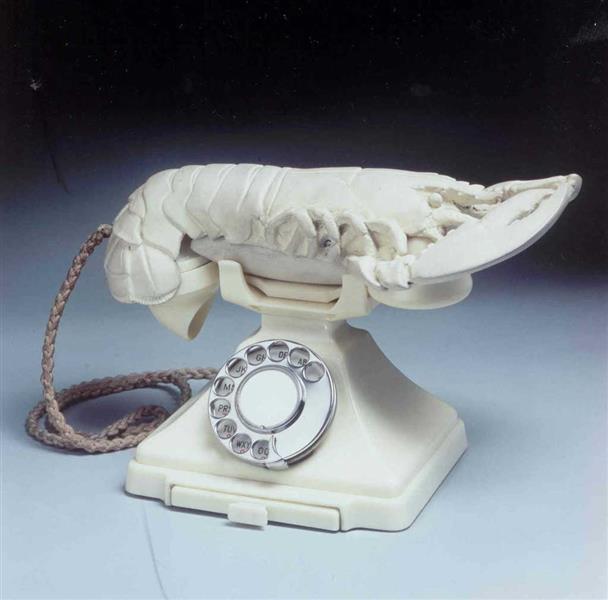 Surrealism 101: Salvador Dali, Aphrodisiac Telephone (lobster phone), 1938, Salvador Dali Museum, St. Petersburg, Florida, FL, USA.

