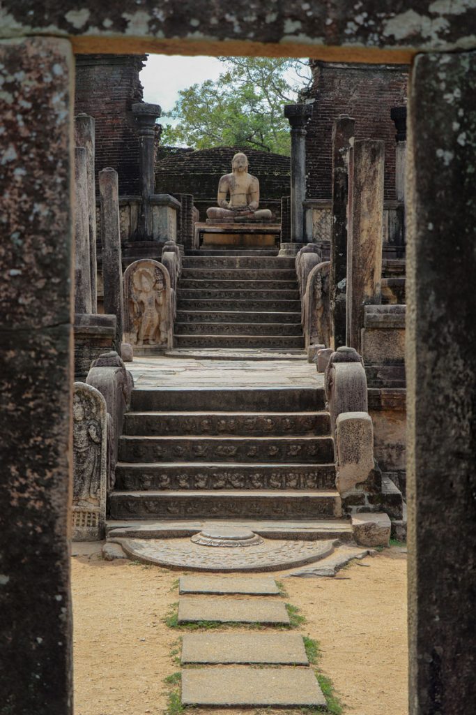 Polonnaruwa: Northern entrance of Vatadage, Polonnaruwa, Sri Lanka. Photo by the author.
