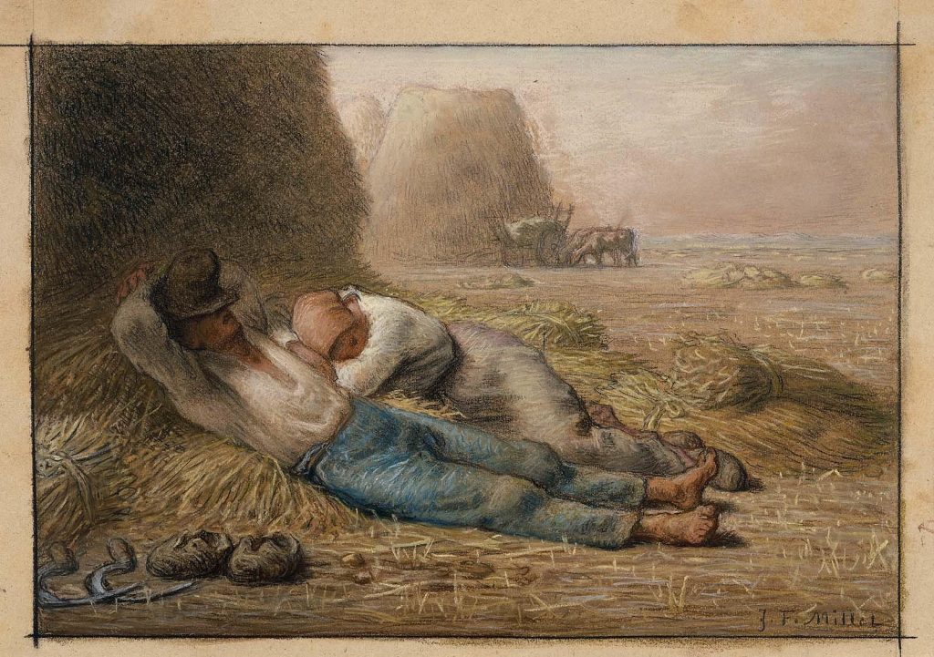 Jean Francois Millet: Jean François Millet, Noonday Rest, 1866, Museum of Fine Arts, Boston, MA, USA.
