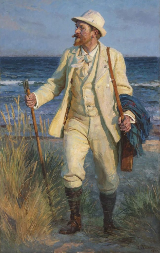 Krøyer Summer Evening on Skagen Sønderstrand: Laurits Regner Tuxen, Portrait of Peder Severin Krøyer, 1904, Hungarian National Gallery, Budapest, Hungary.
