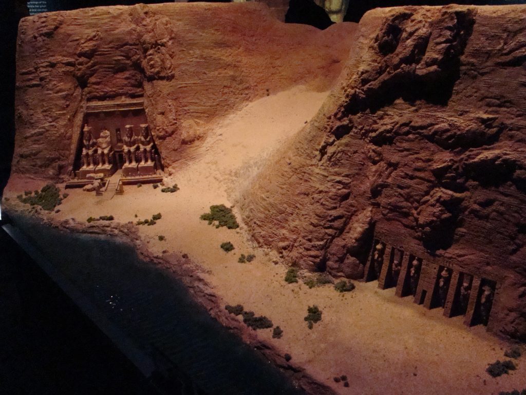 Pharaoh Ramesses: Model Representing the Two Temples of Abu Simbel. Photo by the author.
