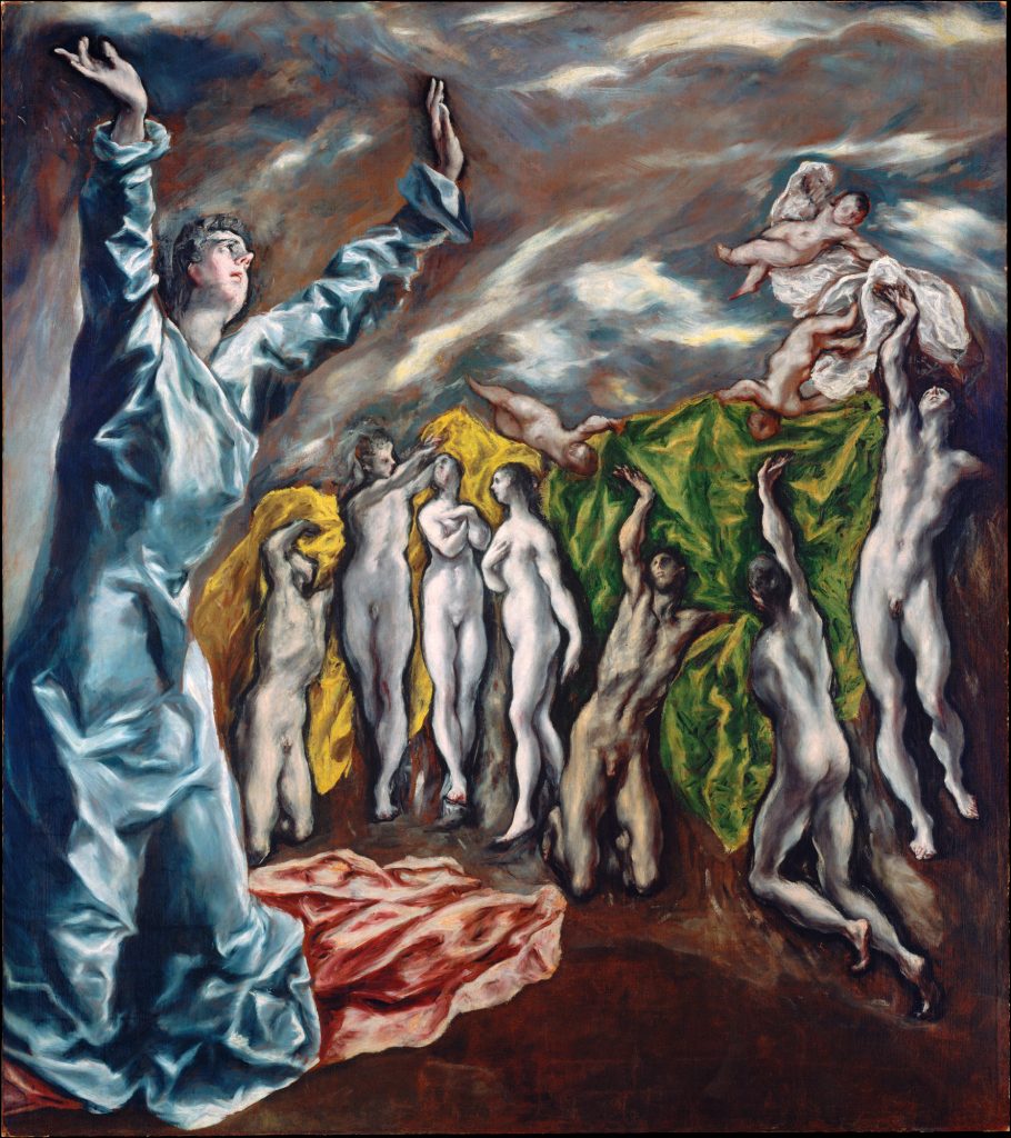 Picasso Ladies of Avignon: El Greco, The Opening of the Fifth Seal (The Vision of St John), Metropolitan Museum of Art, New York, NY, USA.

