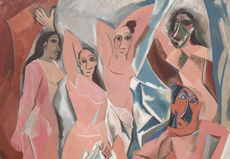 Picasso Ladies of Avignon: Pablo Picasso, Les Demoiselles d’Avignon, 1907, Museum of Modern Art, New York, NY, USA. Detail. © 2023 Estate of Pablo Picasso / Artists Rights Society (ARS), New York.
