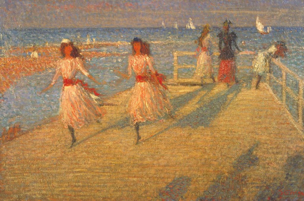 pointillism: Philip Wilson Steer, Girls Running, Walberswick Pier, 1888-94, Tate Gallery, London, UK.
