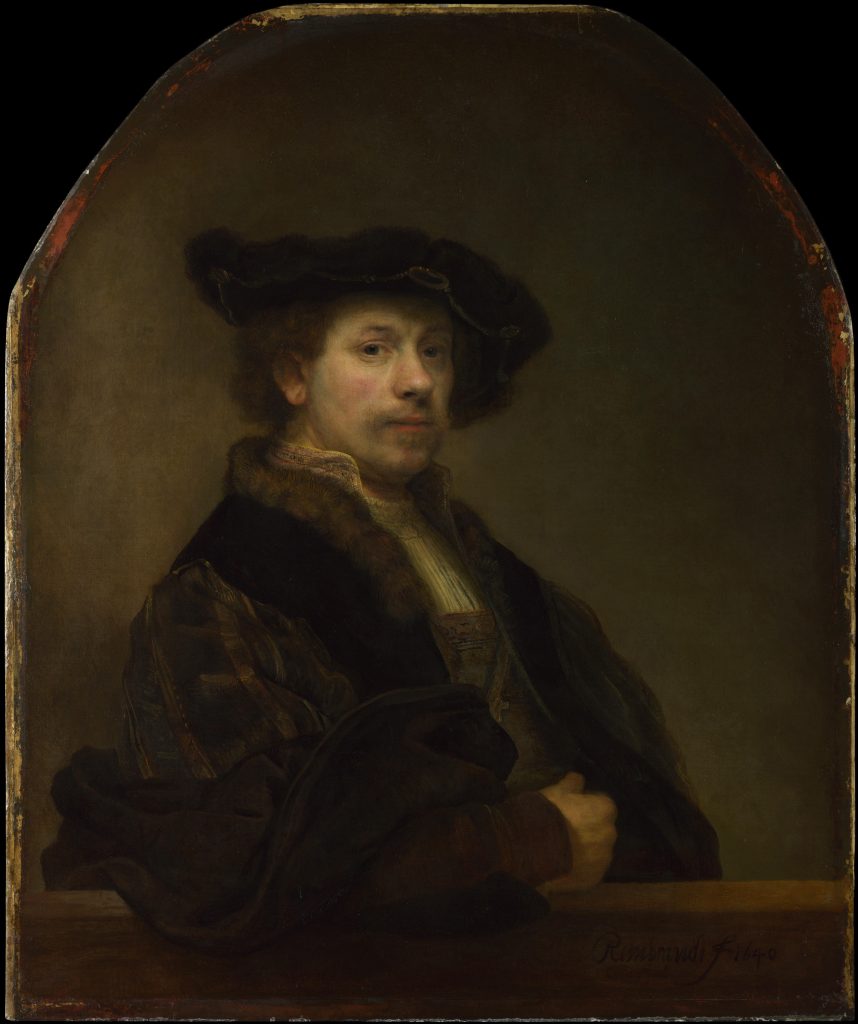 Rembrandt 10 paintings: Rembrandt van Rijn, Self Portrait at the Age of 34, 1640, National Gallery, London, UK. Wikimedia Commons (public domain).
