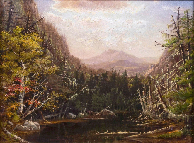 Susie Barstow: Susie M. Barstow, Fall in the White Mountains, 1872, private collection. Hawthorne Fine Art.
