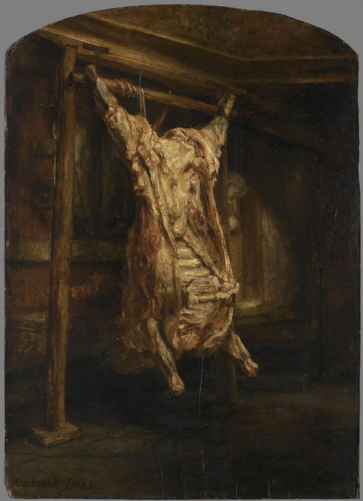 Rembrandt 10 paintings: Rembrandt van Rijn, The Slaughtered Ox, 1655, Louvre Museum, Paris, France.
