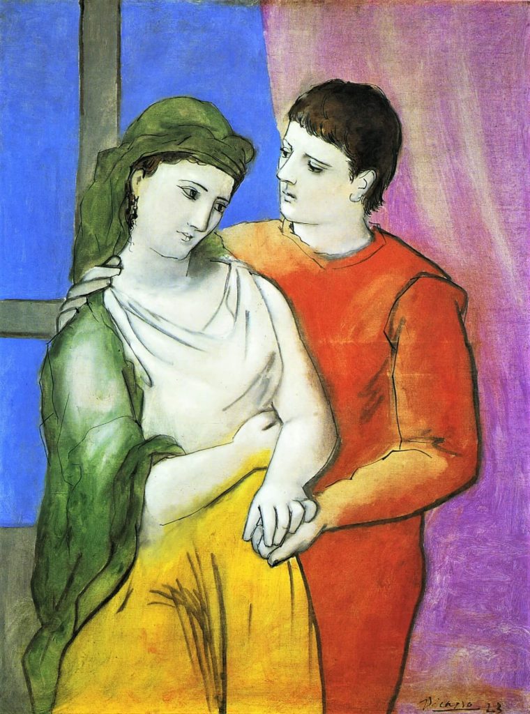 Picasso lovers: Pablo Picasso, Lovers, 1923, National Gallery of Art, Washington, DC, USA.
