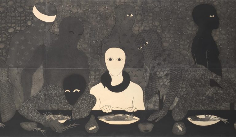 Belkis Ayón: Belkis Ayón, The Supper, 1991, Tate, London, UK. Detail.

