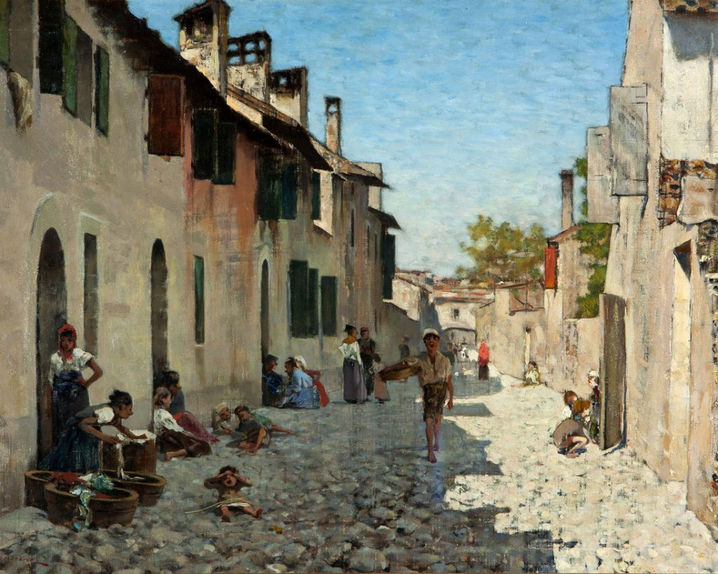 Macchiaioli: Telemaco Signorini, Street of Ravenna, 1875. Wikimedia Commons (public domain).
