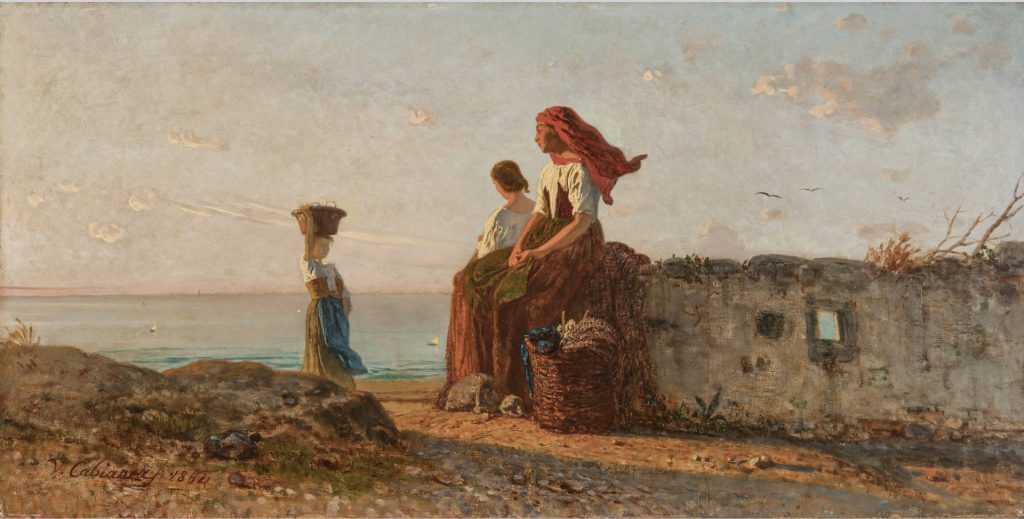 Macchiaioli: Vincenzo Cabianca, Sul Mare, 1864, private collection. Macchiaioli Pisa.
