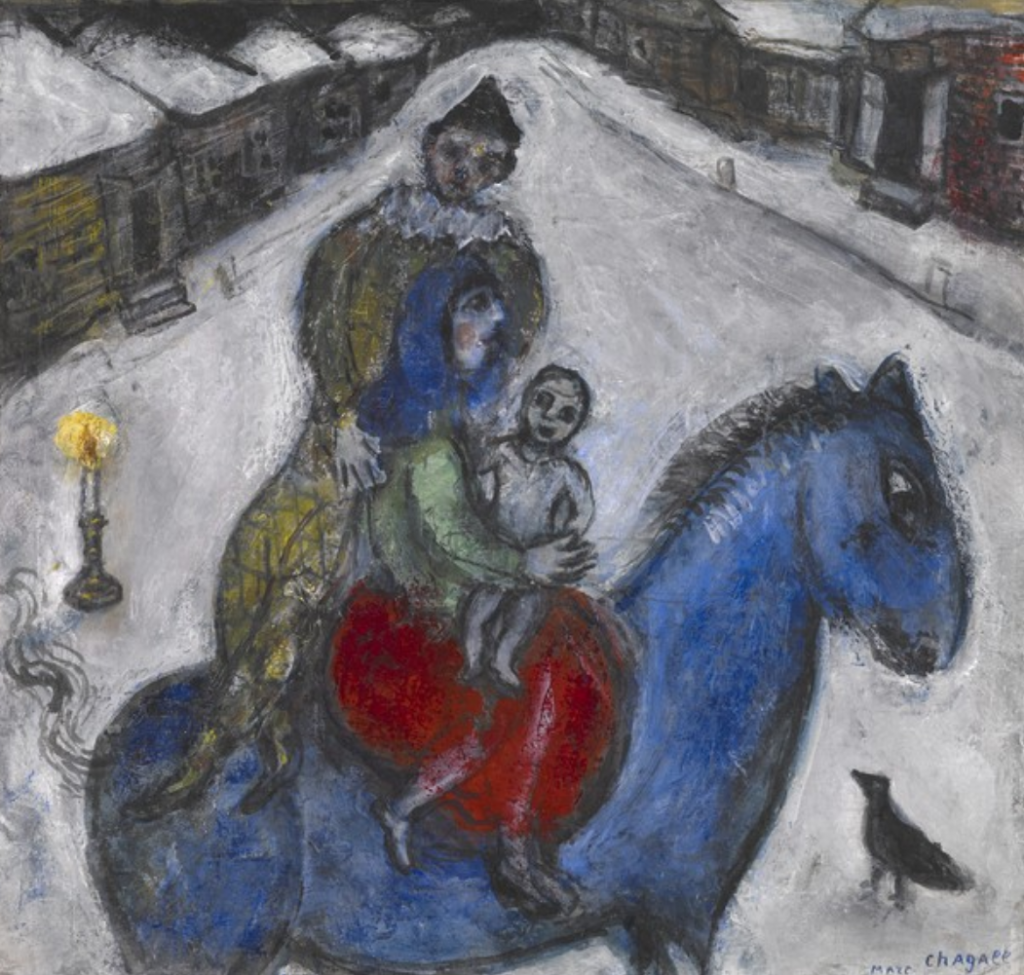 Marc Chagall: Marc Chagall, The Flight of Egypt, 1938, Indianapolis Museum of Art, Indianapolis, IN, USA.
