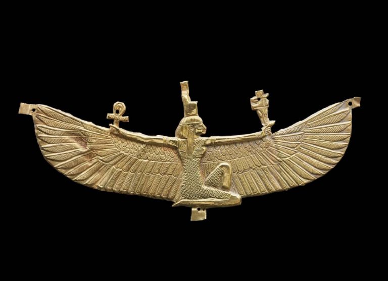Gold nubia: Pectoral with Isis, ca. 538 to 519 BCE, Museum of Fine Arts, Boston, MA, USA.
