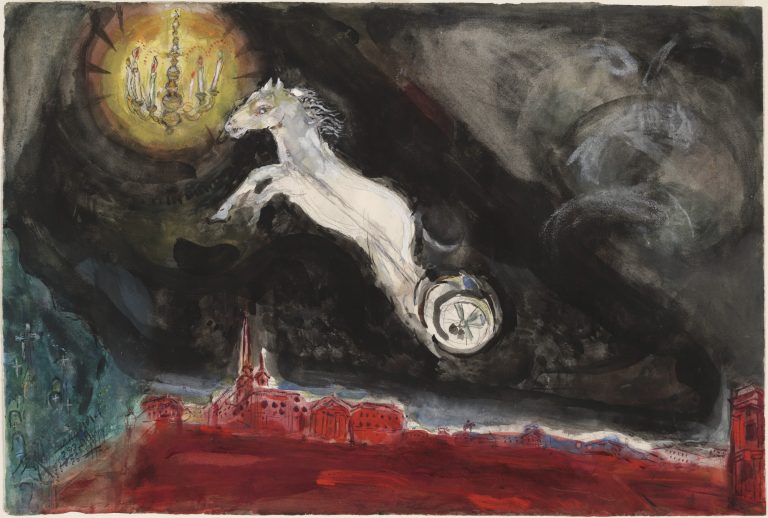 Marc Chagall: Marc Chagall, A Fantasy of Saint Petersburg, 1942, Museum of Modern Art, New York, NY, USA.

