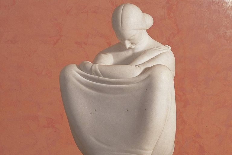ivan mestrovic: Ivan Mestrovic, Contemplation, Carrara marble, 1924, ArtSchaft. Detail.
